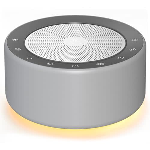 Nursery Lamp with Sound Machine, Mood Lighting, 7 Colors Night Light, 30 Soothing Sounds, White Noises for Baby, Adults. Timer, Plug in, Memory Function, Touch Control