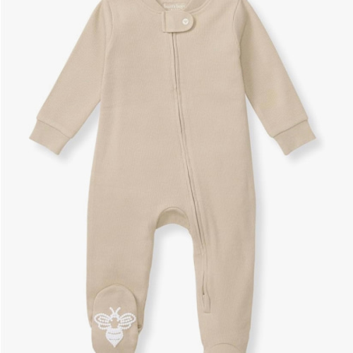 Burt's Bees Baby Boys Sleep and Play PJs, 100% Organic Cotton One-Piece Zip Front Romper Jumpsuit Pajamas