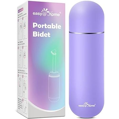 Easy@Home Portable Peri Bottle for Postpartum & Perineal Care: Handheld Bidet Perfect for Personal Hygiene Cleaning & Travel Friendly | 380ml Leakproof & Convenient Design | BPA-Free | EPB-01 Purple