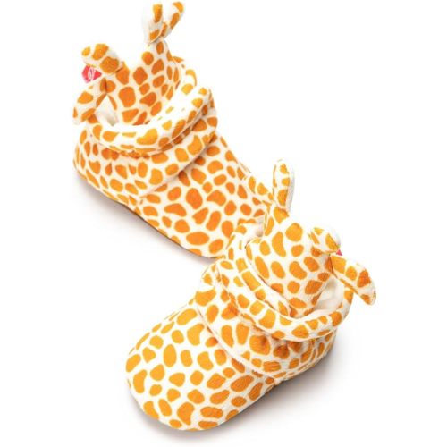 Sawimlgy Newborn Infant Baby Girl Boy Cotton Booties Stay On Sock Slippers Soft Bedroom Shoes Non-Skid Ankle Boots With Grippers Toddler Crib Warm Shoe First Walker Birthday Shower Gift
