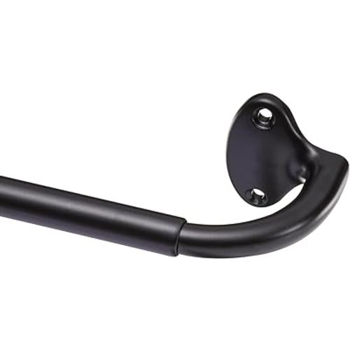 Amazon Basics Adjustable Room Darkening Blackout Curtain Rod - 28" to 48", Black