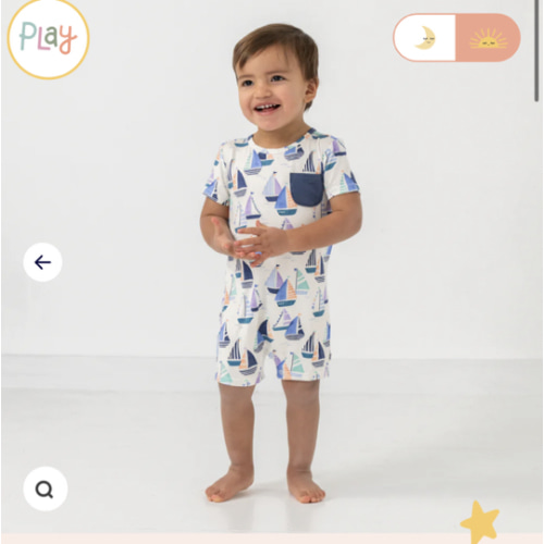 Seas The Day Pocket Shorty Romper – Little Sleepies