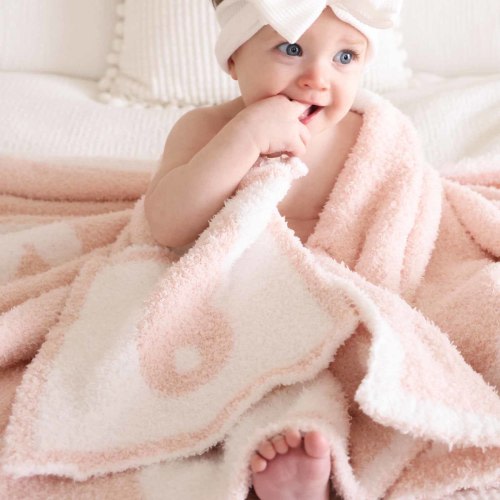 CuddleLane™ Luxe Lovey | Light Pink Bunnies
