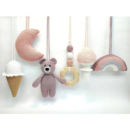 Baby gym toys Baby gym toy Wooden baby gym Baby play gym toys Bear toy Rainbow baby gift Mushroom toy Wood baby gym Baby hanging toys