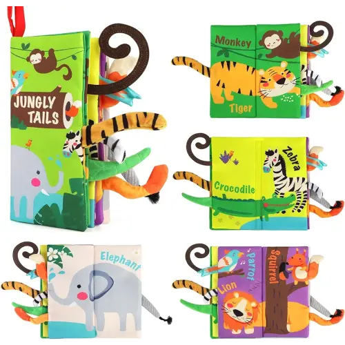 beiens Baby Books Toys, Touch and Feel Crinkle Cloth Book for Infant Baby 0-3-6-12-18 Months, Early Development Interactive Stroller Soft Toys, Shower Gifts Christmas Stocking Stuffers for Boys Girls