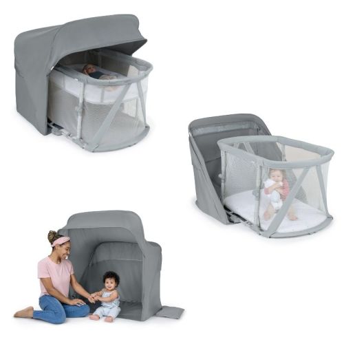 Ingenuity Dream Retreat 3-in-1 Portable Bassinet, Playard And Light Blocking Shade, 0-36 Months - Neutral