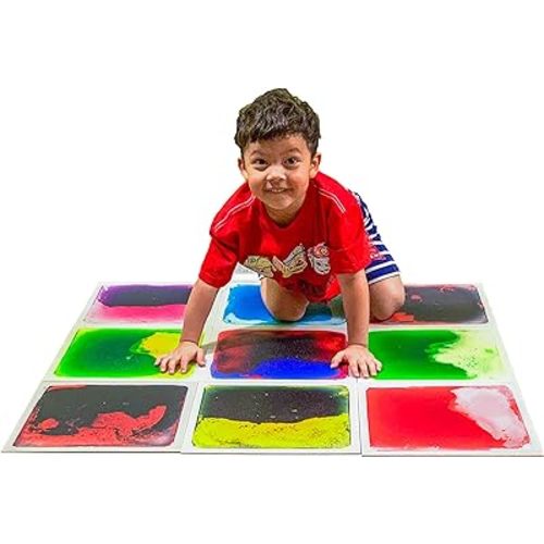 Art3d Liquid Fusion Activity Play Centers for Children, Toddler, Teens, 12" X 12" Pack of 9 Tiles