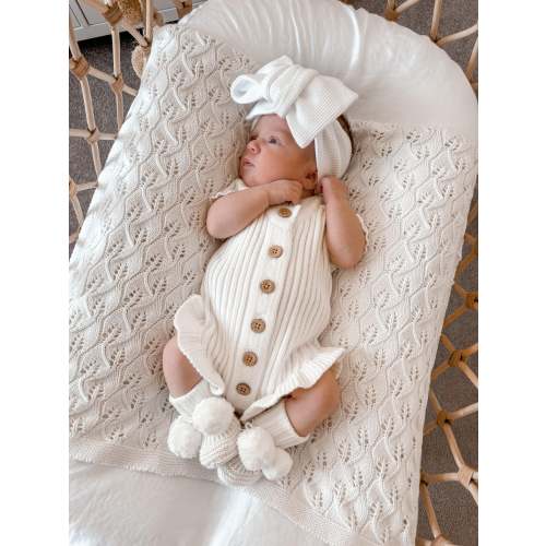 Little B's Ruffled Romper - Milk