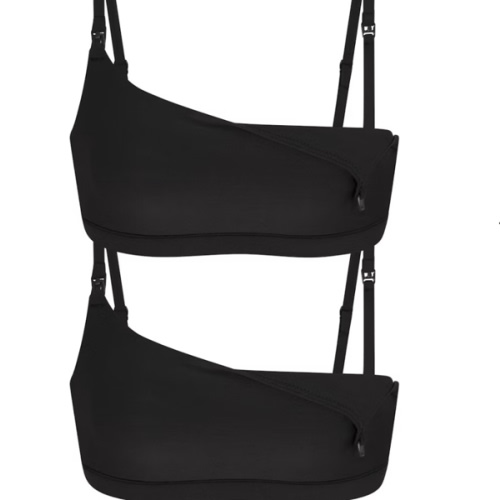 FITS EVERYBODY MATERNITY NURSING SCOOP BRALETTE 2-PACK | ONYX