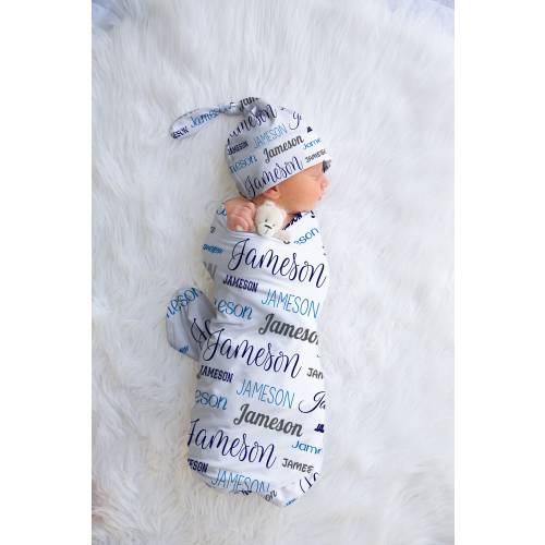 Baby Name Swaddle Boy, Baby Blankets Name Swaddle Personalized, Newborn Swaddle Set Boy, Infant Nursery Decor, Baby Shower Gift, Custom