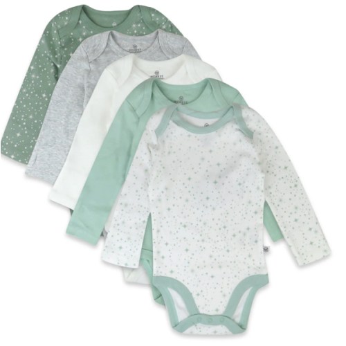 5-Pack Organic Cotton Long Sleeve Bodysuits | Honest Baby Clothing