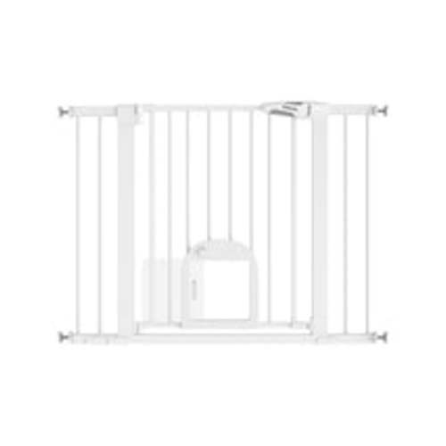 Babelio Upgraded Baby Gate with Cat Door – Auto-Close & Adjustable Fit