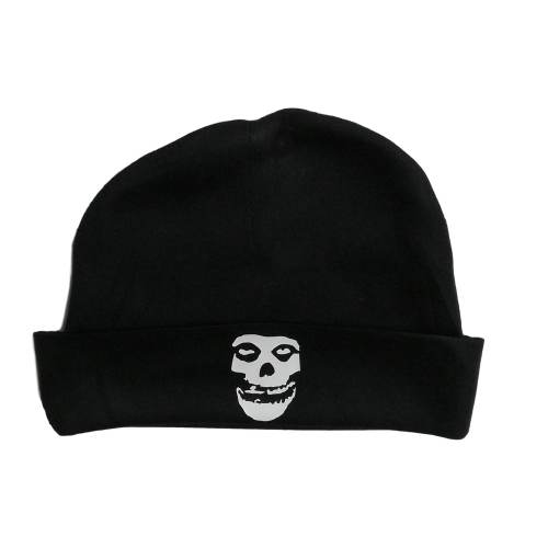 Misfits Fiend Club Infant Baby Punk Rock & Roll Black Beanie | 1 Size fits most Babies | Danzig Years Skull Cap for that Baby Ghoul