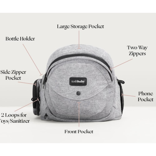 Grey Tushbaby Hip Carrier