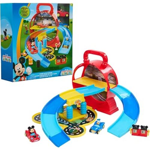 Disney Junior Mickey Mouse Stow ’n Go Garage Figure and Vehicle Playset
