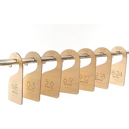 Modern Baby Closet Dividers - Wooden Closet Dividers Baby,Clothes Dividers for Nursery Closet,Newborn to 24 Months for Home Nursery Clothes