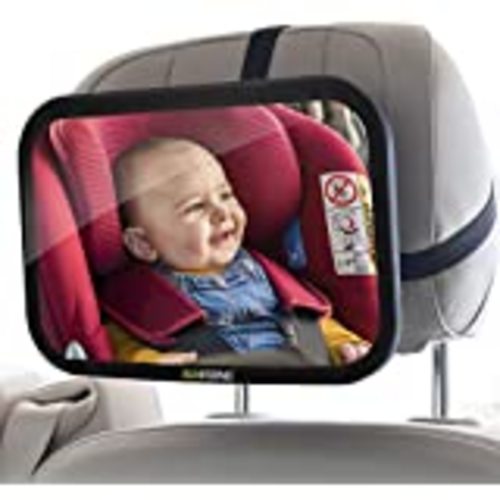 Shatterproof Baby Car Mirror Backseat View Infant in Rear Facing Car Seat Safety Crash Tested & Crystal Clear Easy to Install, 100% Lifetime Satisfaction Guarantee by COZY GREENS