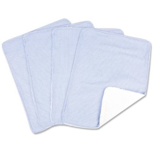 Trend Lab 4 Pack Burp, Gingham Seersucker Blue One Size