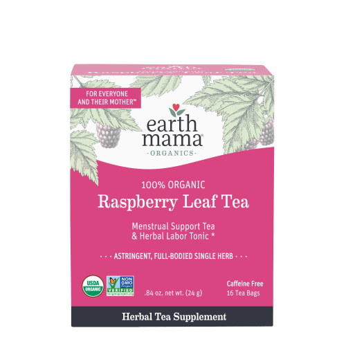 Earth Mama Organic Raspberry Leaf Tea for Pregnancy, Labor Tea, 16 Tea Bags
