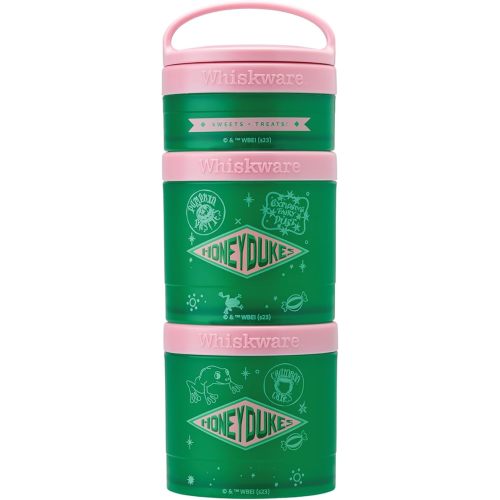 Whiskware Harry Potter Stackable Snack Containers for Infants, Kids, and Toddlers, Durable Food Storage Containers for Daycare, Car, and Airplane Travel, Dishwasher Safe, Honeydukes