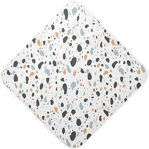Terrazzo Baby Towel, Ultra Soft Absorbent Cotton Baby Hooded Bath Towel for Newborn Baby Boy Girl, Toddler, Infant Registry Gift - 35 x 35 Inch