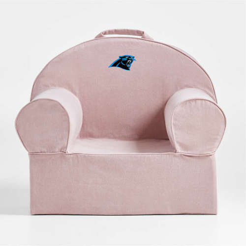 NFL Carolina Panthers Large Lilac Mauve Organic Cotton Kids Lounge Nod Chair