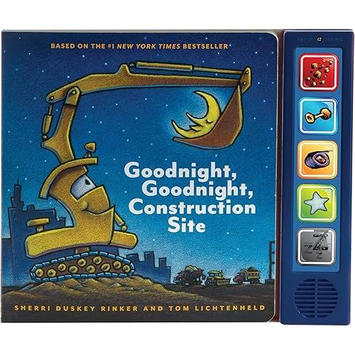 Goodnight, Goodnight, Construction Site Sound Book: (Construction Books for Kids, Books with Sound for Toddlers, Children's Truck Books, Read Aloud Books) Hardcover – Sound Book, August 19, 2014