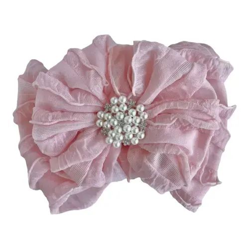 Pearl Ruffled Headband | Color: Sweet Pink