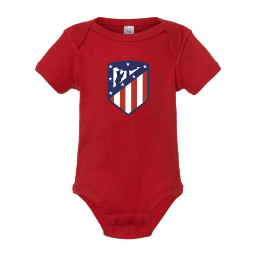 ShirtCustomize Atletico Madrid FC Baby Romper Onesie - Red