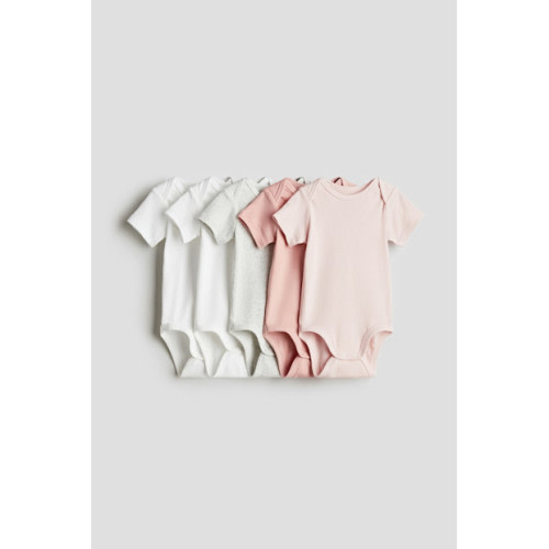 Cotton Bodysuits, 5-pack