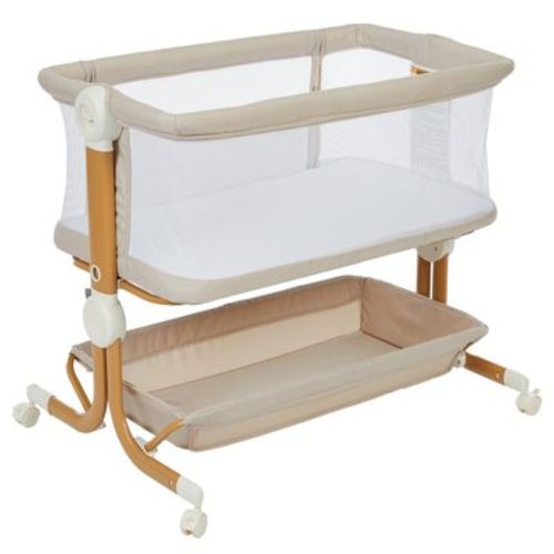 3-in-1 Baby Bassinet Bedside Sleeper w/ Anti-Reflux Incline, Portable Crib w/ 6 Adjustable Heights, Wheels, Mesh & Storage Basket for Newborn