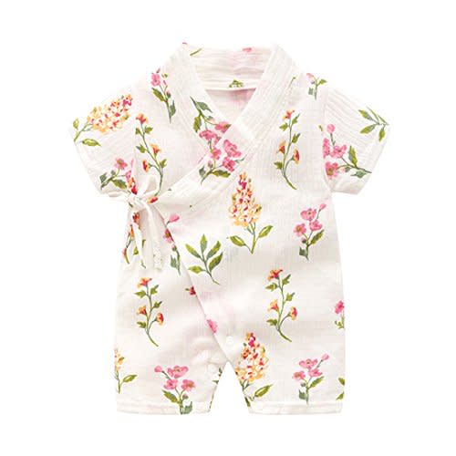 PAUBOLI Kimono Robe Newborn Cotton Yarn Robe Baby Romper Infant Japanese Pajamas…