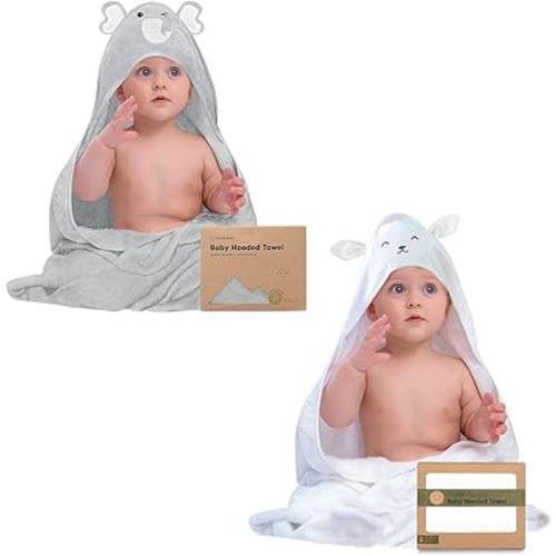 KeaBabies Baby Hooded Towel and Viscose from Bamboo Baby Towel Organic Towel - Infant Towels - Large Hooded Towel - Baby Bath Towel with Hood for Girls, Babies, Newborn Boys