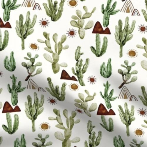 Crib Sheet - Cactus Mountains Western Sheet – DBC Baby Bedding Co