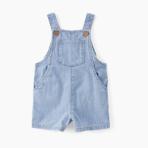 Carter's Little Planet Organic Cotton Chambray Shortalls - Denim, 3 M