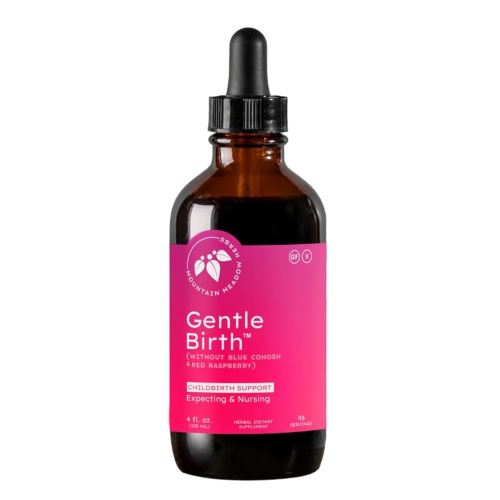 Mountain Meadow Herbs Gentle Birth for Birth Prep/Labor Prep, Fast Acting Liquid Herbal Extract for Childbirth Support w/o Blue Cohosh - 4oz