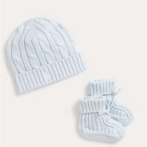 Cotton Beanie & Bootie Set