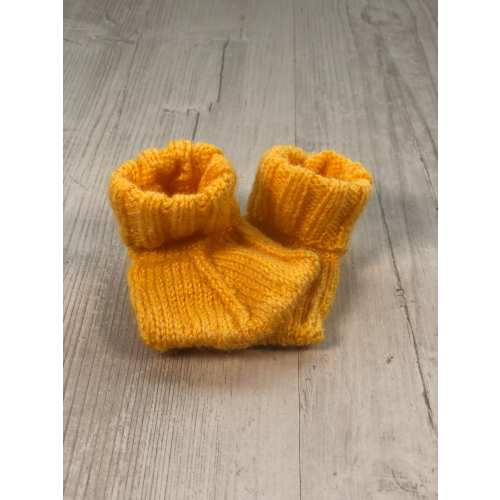 Duck feet baby booties hand knitted by Ruperts House.
