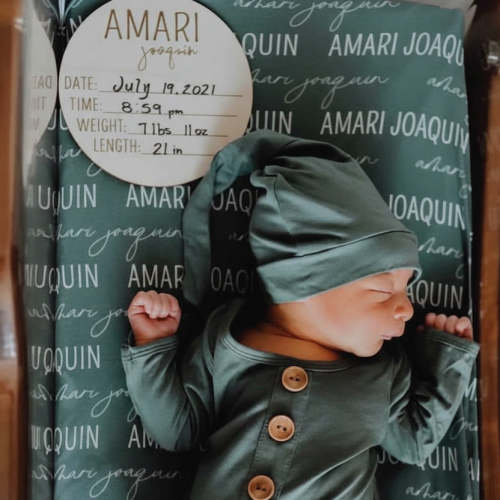 Personalized Birth Stats Wood Announcement | Block