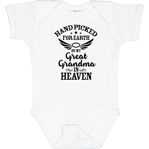 inktastic Handpicked for Earth By My Great Grandma in Heaven Baby Bodysuit