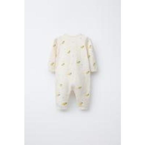 STRAWBERRY EMBROIDERY KNIT JUMPSUIT - Ecru | ZARA United States