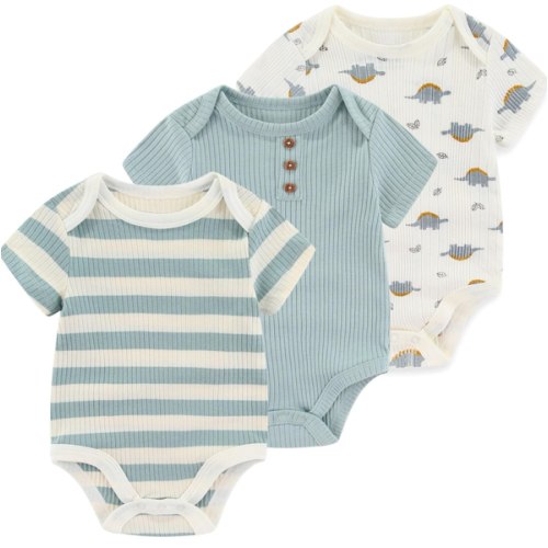 Baby Bodysuit Boy Girl Clothes Soft Newborn Infant Outfit Short Sleeve Romper