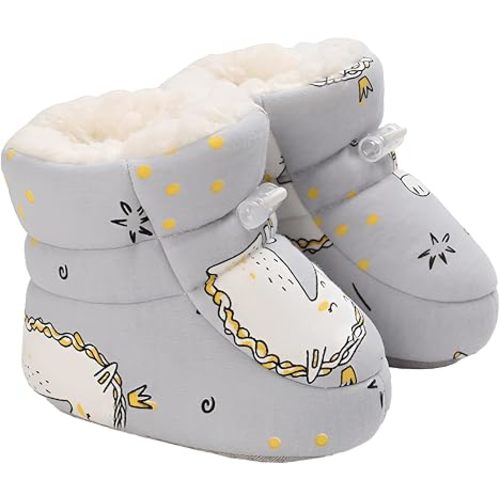 Warm Fur Baby Boots,Baby Boys Girls Fleece Fur Knit Winter Warm Snow Boots Soft Sole Crib Shoes Booties for Newborn