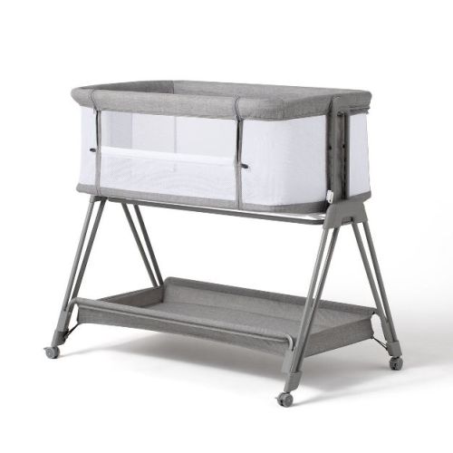Baby Bassinet Bedside Sleeper with Wheels and Storage Tray – Portable Adjustable Crib for Newborns