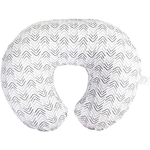 Boppy Nursing Pillow Original Support, Gray Cable Stitches, Ergonomic Nursing Essentials for Bottle and Breastfeeding, Firm Fiber Fill, with Removable Nursing Pillow Cover, Machine Washable