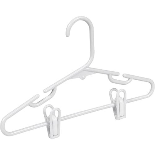 Honey-Can-Do Kids Clothes Hanger, Baby Clothes Hangers with Clips, Removable Clips are Designed to Keep Bottoms and Tops Perfectly Paired, Making it Easier to Organize and Store Outfits, 18 Pack