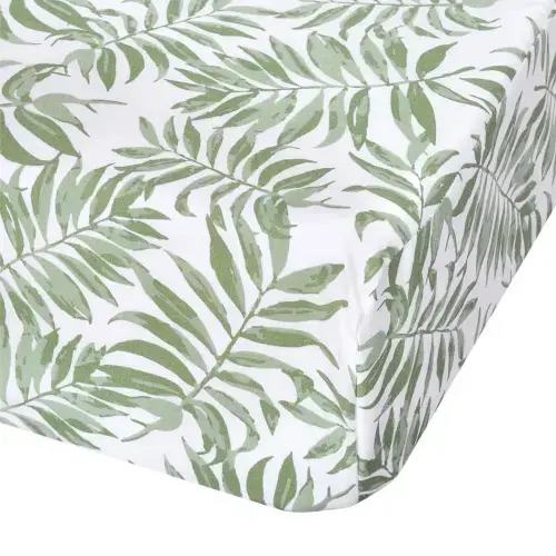 Perlimpinpin Crib Fitted Sheet - Tropical Green