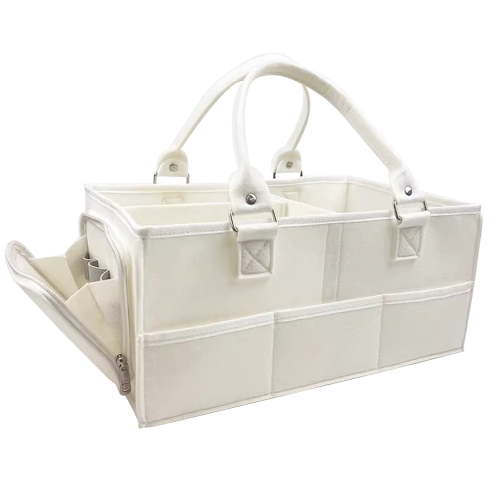 Arsvit Baby Diaper Caddy , Organizer Tote Bag for Infant Boy or Girl, Baby Shower Basket , Nursery Must Haves, Extra Large