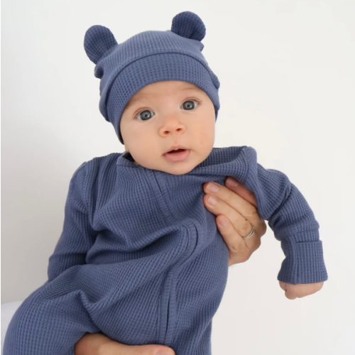 Luna + Luca Bear Waffle Set - Stormy Blue