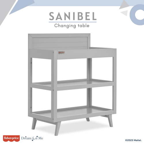 Fisher Price by Dream On Me Sanibel Changing Table with Ample Storage And Contour Changing Pad Included